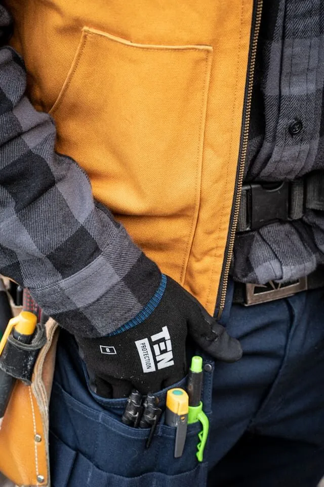 A tradie in hi-vis gear